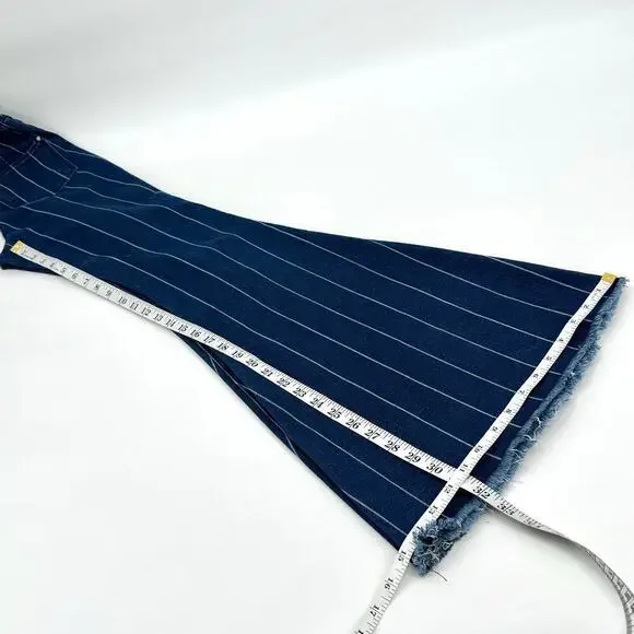 Petra 153 Jeans High Rise Striped Wide Bell Flare Boho Womens Size 7/27 Stretch - Picture 9 of 9